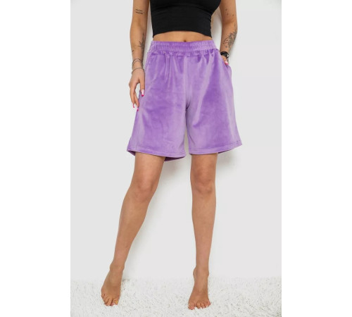 Шорти жіночі велюрові, колір бузковий, 238R106
