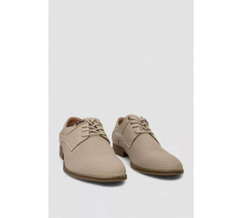 Туфли мужские с перфорацией, цвет темно-бежевый, 243RC1592.