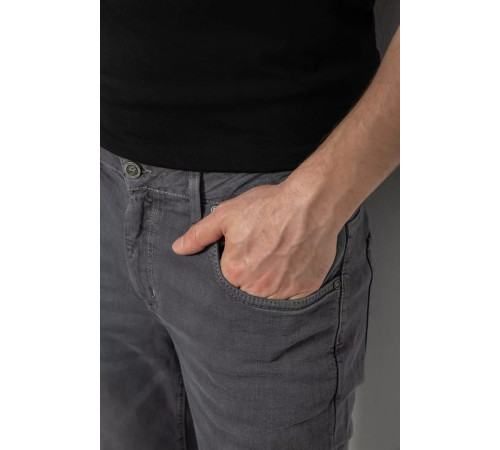 Джинси чоловічі однотонні, колір сірий, 244R1941