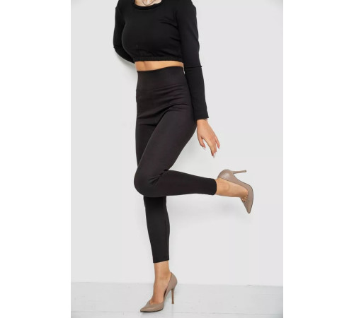 Лосини утеплені на флісі, колір чорний, 243R053