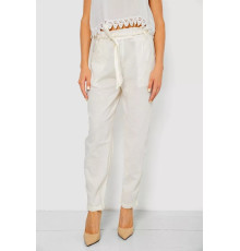 Брюки женские летние на манжете, цвет молочный, 244R350