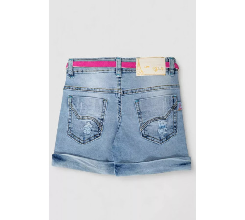 Джинсовые шорты для девочки, цвет темно-голубой, 247R1209