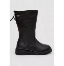Чоботи жіночі зимові на хутрі, колір чорний, 243RY213
