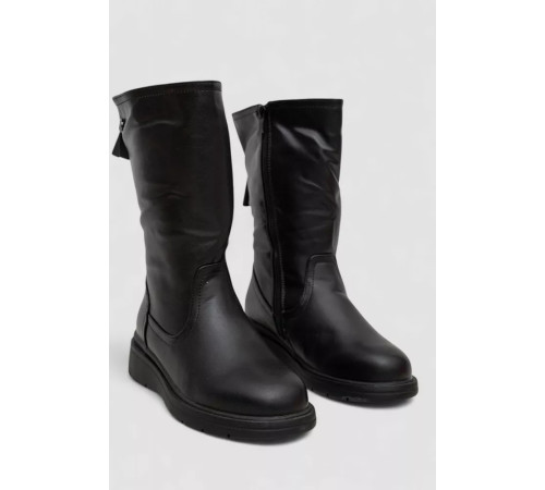 Чоботи жіночі зимові на хутрі, колір чорний, 243RY213