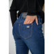 Джинси жіночі на флісі, колір синій, 244RM8110