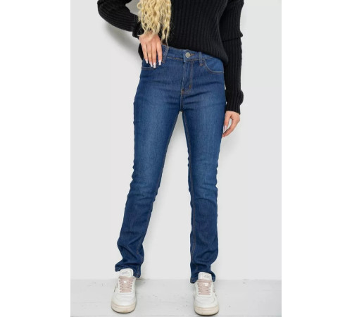 Джинси жіночі на флісі, колір синій, 244RM8110