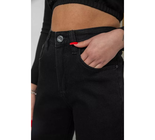 Джинсы женские стрейч, цвет черный, 244R8562-1