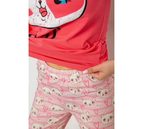 Женская пижама с принтом, цвет розовый, 243R15733