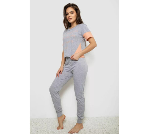 Пижама женская, цвет серый, 243R1488-016