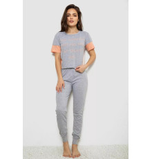 Піжама жіноча, колір сірий, 243R1488-016