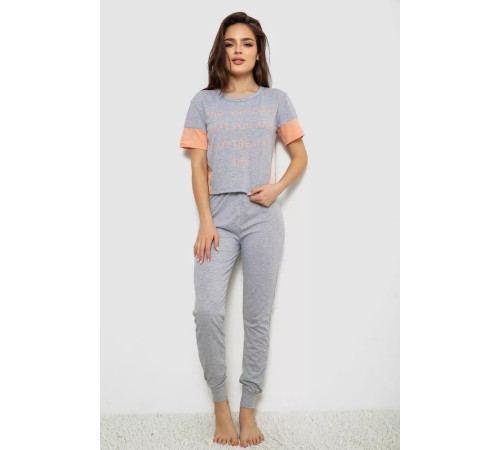 Пижама женская, цвет серый, 243R1488-016