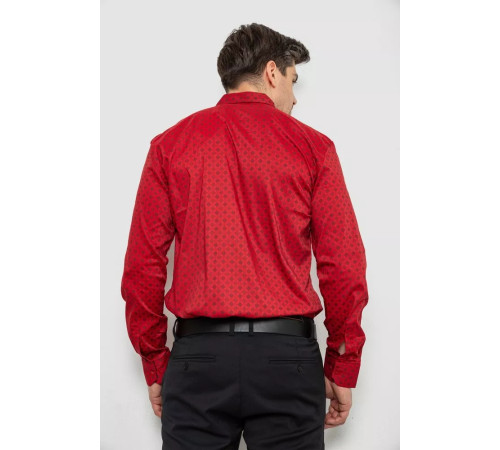 Сорочка чоловіча з принтом, колір червоний, 214R7166