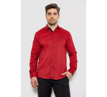 Рубашка мужская с принтом, цвет красный, 214R7166