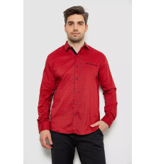 Сорочка чоловіча з принтом, колір червоний, 214R7166