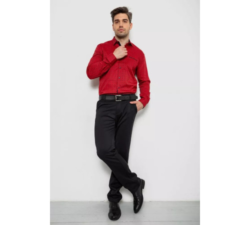 Сорочка чоловіча з принтом, колір червоний, 214R7166