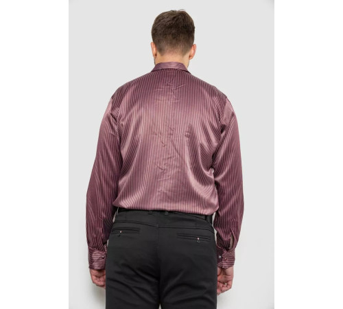 Рубашка мужская с принтом, цвет бордовый, 214R5829