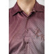 Рубашка мужская с принтом, цвет бордовый, 214R5829