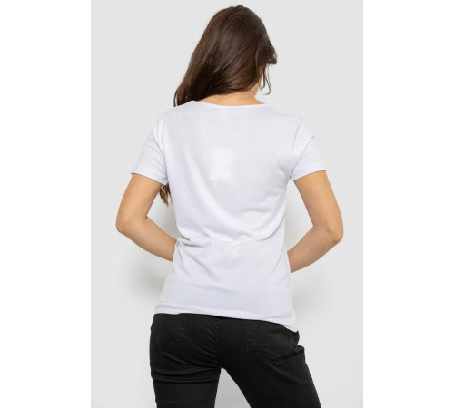 Футболка жіноча з принтом, колір білий, 244R508