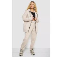 Женский спортивный костюм на флисе, цвет светло-бежевый, 102R7715.