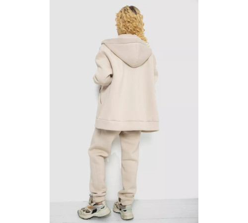 Женский спортивный костюм на флисе, цвет светло-бежевый, 102R7715.