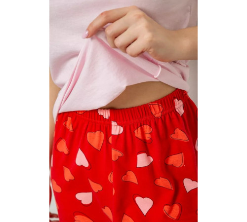 Піжама жіноча, колір рожевий, 243R1484-025