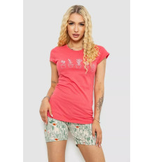 Женская пижама с принтом, цвет розовый, 243R3248