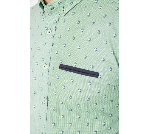 Сорочка чоловіча котонова повсякденна, колір зелений, 247R416