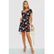Сукня з повсякденним принтом, колір чорно-червоний, 244R284