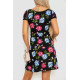 Сукня з повсякденним принтом, колір чорно-червоний, 244R284