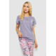 Піжама жіноча з принтом, колір бузковий, 243R10250