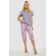 Піжама жіноча з принтом, колір бузковий, 243R10250