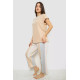 Піжама жіноча з принтом, колір бежевий, 243R1600-019