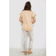 Піжама жіноча з принтом, колір бежевий, 243R1600-019