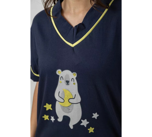 Пижама женская с принтом, цвет синий, 243R1600-022.