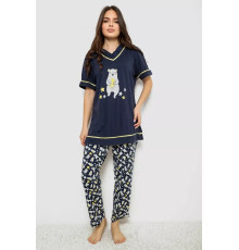 Пижама женская с принтом, цвет синий, 243R1600-022.