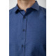 Мужская рубашка однотонная, цвет синий, 214R817