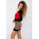 Міні-сукня з принтом, колір Чорно-червоний, 167R177-1
