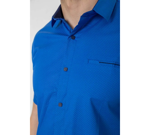 Рубашка мужская с принтом, цвет электрик, 214R7128