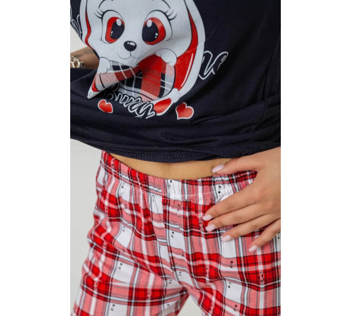 Женская пижама с принтом, цвет синий, 243R3247