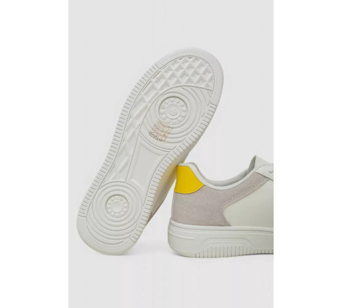 Кеды женские, цвет бело-желтый, 248R147