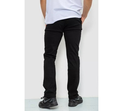 Штани чоловічі стрейч, колір чорний, 244RF804