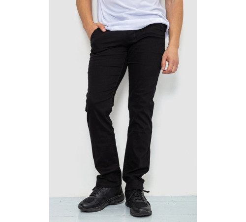 Штани чоловічі стрейч, колір чорний, 244RF804
