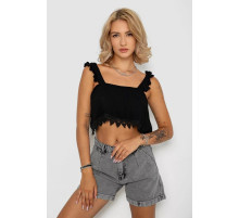 Топ женский однотонный, цвет черный, 244R313