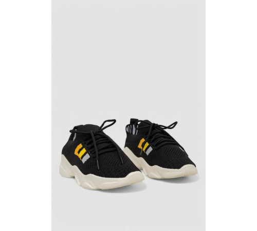 Кроссовки женские текстильные, цвет черный, 244R281K