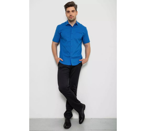 Сорочка чоловіча з принтом, колір електрик, 214R7130-2