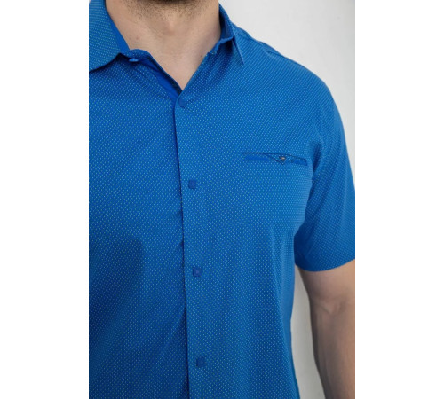 Сорочка чоловіча з принтом, колір електрик, 214R7130-2