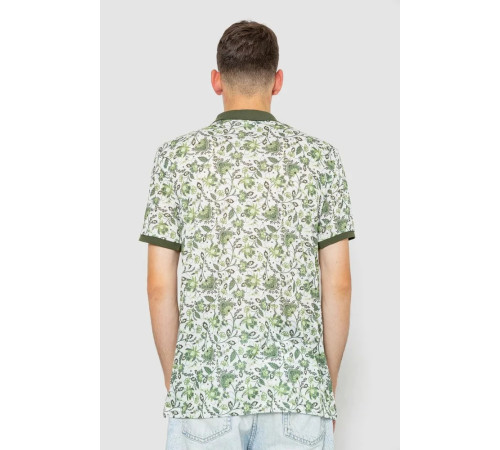 Поло мужское котоновое, цвет молочно-зеленый, 247R304