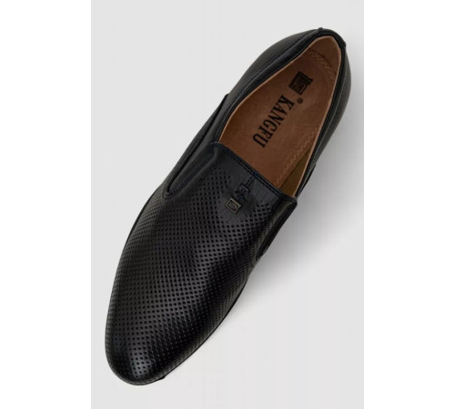 Туфлі чоловічі з перфорацією, колір темно-синій, 243RC1315