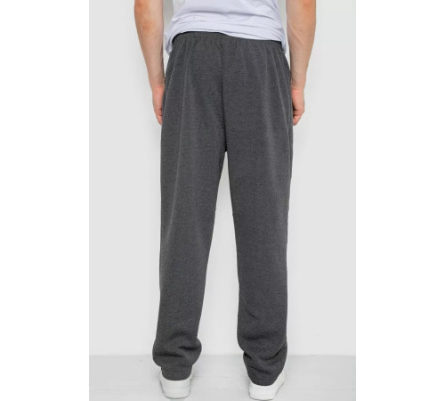 Спортивні штани чоловічі на флісі, колір темно-сірий, 244R4869