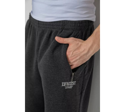 Спортивні штани чоловічі на флісі, колір темно-сірий, 244R4869
